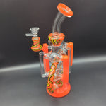 11" Worked Pillar Stack Recycler - Avernic Smoke Shop