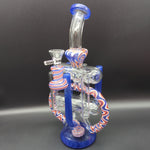 11" Worked Pillar Stack Recycler - Avernic Smoke Shop