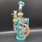 11" Worked Pillar Stack Recycler - Avernic Smoke Shop