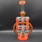 11" Worked Pillar Stack Recycler - Avernic Smoke Shop