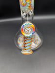 12" Candy Wig Wag Beaker - By Texas Hot Glass - Avernic Smoke Shop