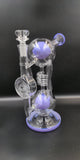 12" Double Electric Ball Bong with Coil Perc Purple
