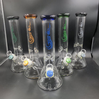 12" Genie Classic Beaker Glass Water Bong - Avernic Smoke Shop