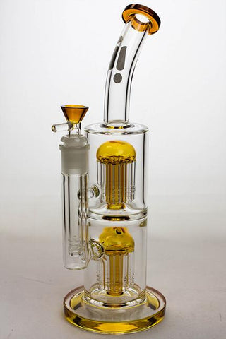 12" Infyniti dual tree-arm percolator glass bong - Avernic Smoke Shop