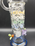 12" Multi Color Swiss Recycler - close up of percs