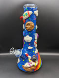 12.5" 3D Outer Space Glass Beaker - Avernic Smoke Shop