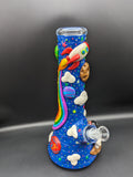 12.5" 3D Outer Space Glass Beaker - Avernic Smoke Shop