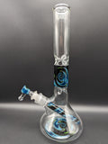 12.5" Wig Wag Beaker - By Texas Hot Glass - Avernic Smoke Shop