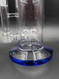 13" AQUA Glass / 2-in-1 / 7mm Inline Tube Water Pipe - Avernic Smoke Shop