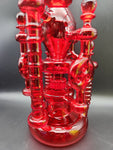 13" Full Color Swiss Castle Recycler close up of percs