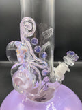 13" HVY Glass Marbled Flower Design Bong - Avernic Smoke Shop