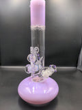 13" HVY Glass Marbled Flower Design Bong