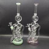 13.5" Quad Tube Donut Recycler Bong - Avernic Smoke Shop