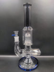 14" 8 Arm Tree Perc and Inline Diffused Water Pipe - Avernic Smoke Shop