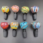 14mm Fancy Bowl Assorted Colors with Black Joint - Avernic Smoke Shop