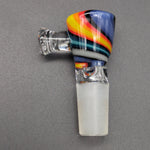 14mm Worked Triple Pinch Bowl Slides - by Texas Hot Glass - Avernic Smoke Shop