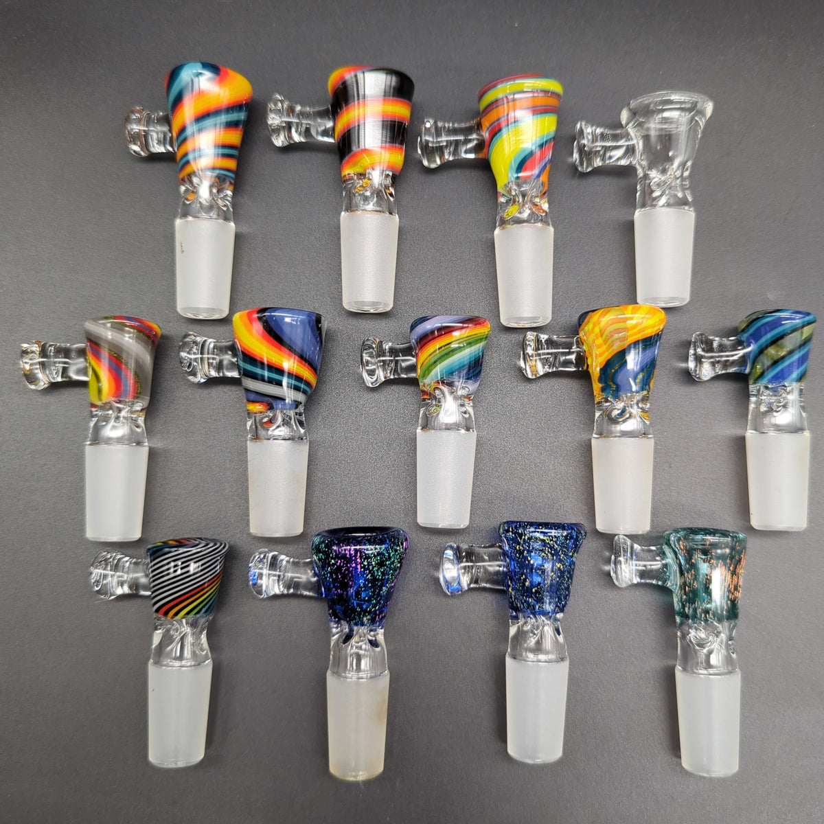 14mm Worked Triple Pinch Bowl Slides - by Texas Hot Glass – Avernic ...