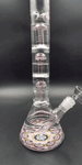 15" AQUA 5mm Triple Tree Beaker Bong - Avernic Smoke Shop