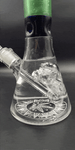 15" Genie 9mm Sandblasted Artwork Glass Water Bong