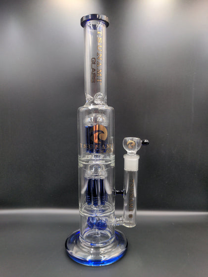 15" Tsunami Button Double 8 Arms Tree Perc - Avernic Smoke Shop