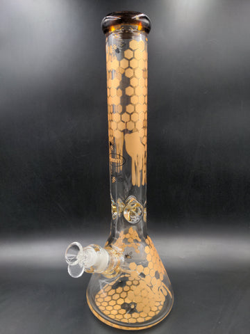 16" SOUL Glass Bee / 9mm / Beaker Bong - Avernic Smoke Shop