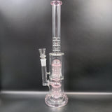 16" Thin Neck Double Tree Perc Water Pipe