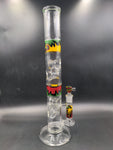 16.5" Heady Swiss Styled Rasta Straigh Tube - Avernic Smoke Shop