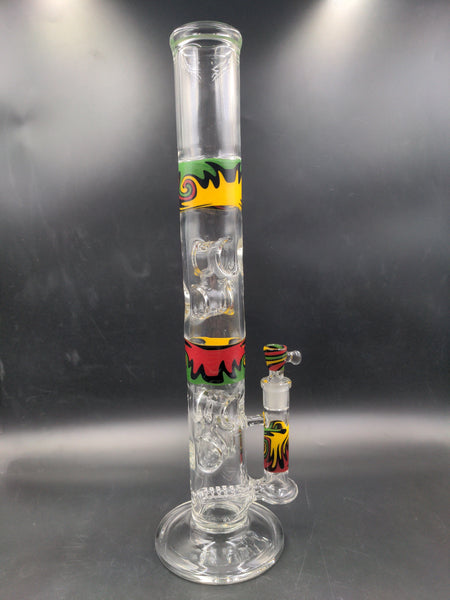 16.5" Heady Swiss Styled Rasta Straight Tube