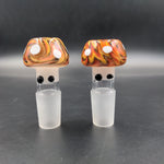 18mm Glass Mushroom Bowls w/ Face - Avernic Smoke Shop