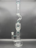 19.5" Slitted Inline Kink Straight Tube - Fire Within Glass - Avernic Smoke Shop