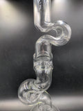 20" AQUA Glass Kink Zong Glass Water Bong