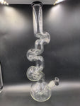 20" AQUA Glass Kink Zong Glass Water Bong