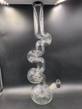 20" AQUA Glass Kink Zong Glass Water Bong - Avernic Smoke Shop