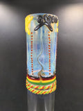 20″ HVY Glass Rasta Marbled Flower Beaker - Avernic Smoke Shop