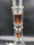 20" Infyniti 7mm Dual 8-arm Perc Water Pipe - Avernic Smoke Shop