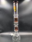 20" Infyniti 7mm Dual 8-arm Perc Water Pipe - Avernic Smoke Shop