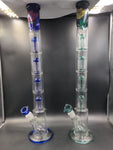 23" MGM Quad Tree Perc Glass Straight Tube - Avernic Smoke Shop