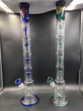 23" MGM Quad Tree Perc Glass Straight Tube - Avernic Smoke Shop