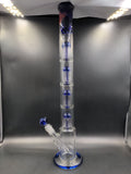 23" MGM Quad Tree Perc Glass Straight Tube - Avernic Smoke Shop