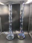 24" Infyniti Snowflake 7mm Glow In The Dark Beaker - Avernic Smoke Shop