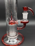 2K Glass Art Red 8 Arm Perc 14" Bong - Avernic Smoke Shop