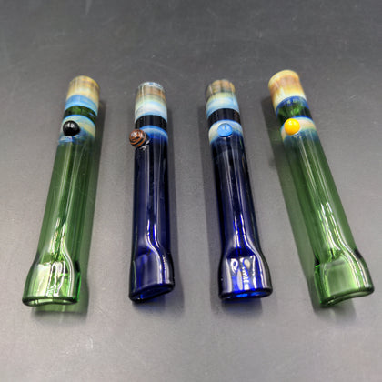 3.5" Flat Mouth Chillum - by LimboGlass - Avernic Smoke Shop
