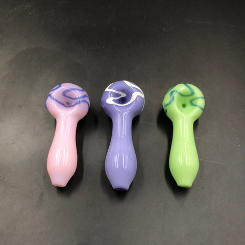 3.5" Pastel Swirl Spoon Pipe - Avernic Smoke Shop