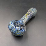 3.5" Spoon Hand Pipe with Color Glass Frit Design - Avernic Smoke Shop