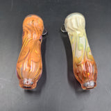 3.5" Thick Glass Silver/Gold Fumed Chillums - by LimboGlass