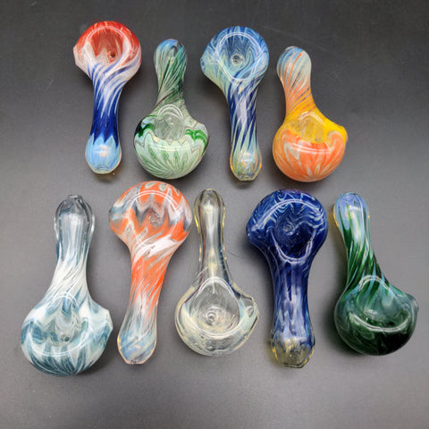4" Assorted Heady Hand Pipes - by Over__Glass - Avernic Smoke Shop