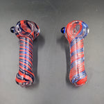 4" Dual Color Swirl Hand Pipe