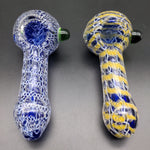 4" Hand Pipe Spoon Quilted Art Twisting - Avernic Smoke Shop