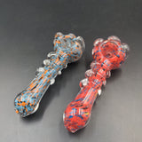 4" Multicolor Swirl and Blob Hand Pipes - Avernic Smoke Shop
