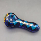 4" Multicolor Wig Wag Spoon Pipes w/ 7 Hole Screen - Avernic Smoke Shop